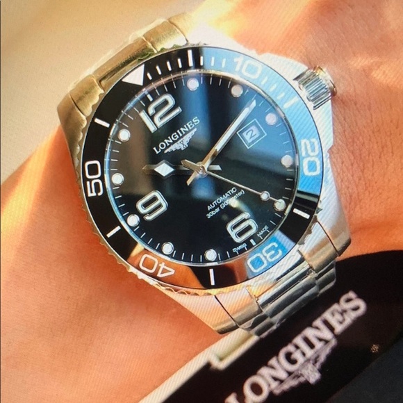 Longines | Accessories | Longines Mens Silver And Black Watch | Poshmark